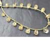 Natural Golden Rutile Faceted Tear Drop Beads Strand Length 7 Inches and Size 7mm to 12.5mm approx.